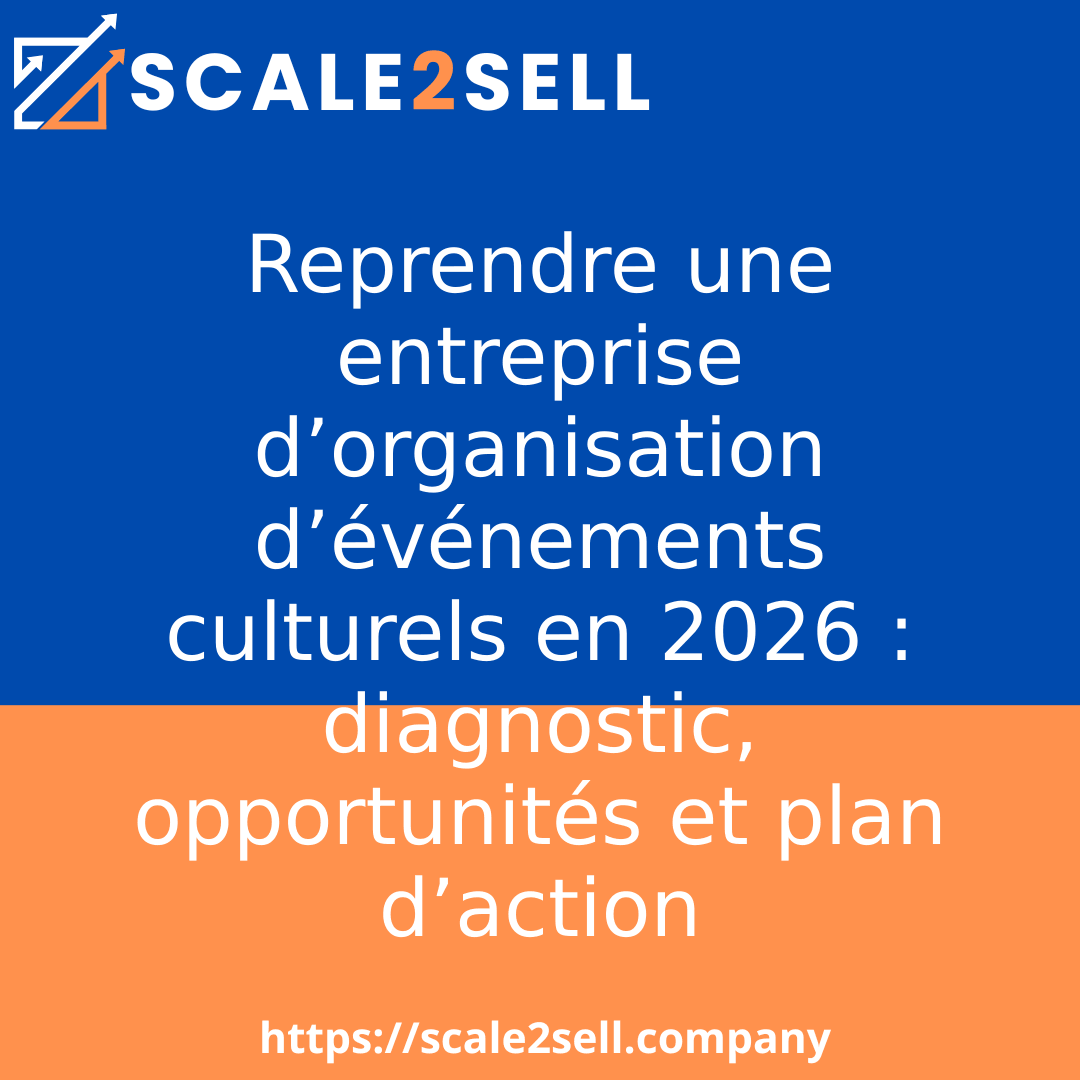Reprendre une entreprise d’organisation d’événements culturels en 2026 : diagnostic, opportunités et plan d’action episode artwork