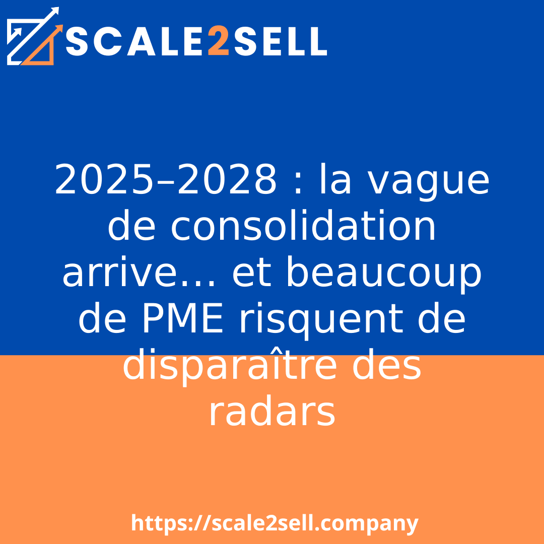 2025–2028 : la vague de consolidation arrive… et beaucoup de PME risquent de disparaître des radars episode artwork