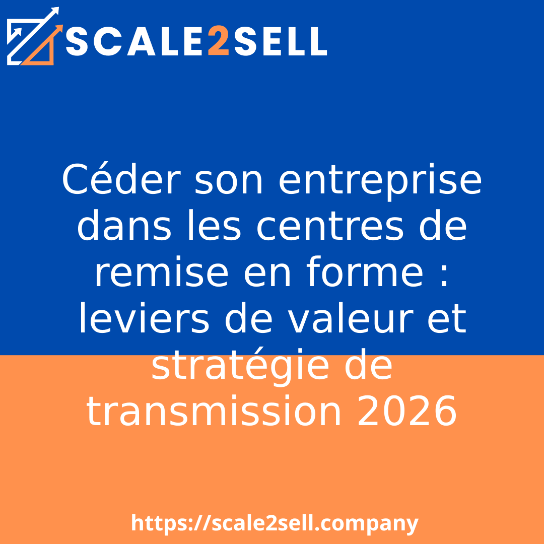 Céder son entreprise dans les centres de remise en forme : leviers de valeur et stratégie de transmission 2026