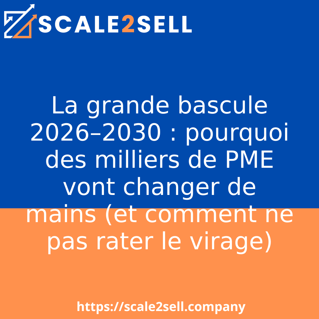 La grande bascule 2026–2030 : pourquoi des milliers de PME vont changer de mains (et comment ne pas rater le virage) episode artwork