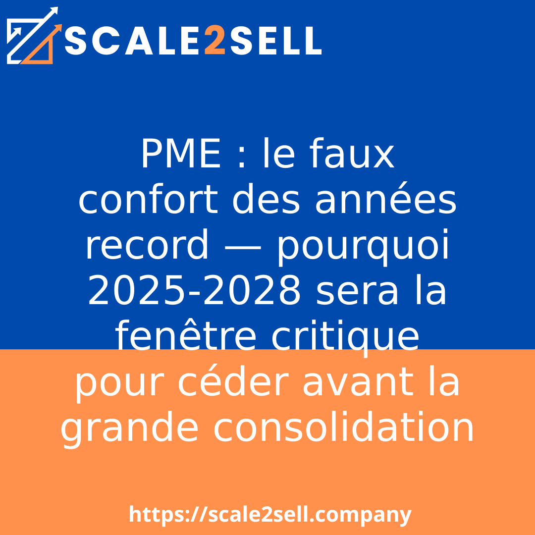 PME : le faux confort des années record — pourquoi 2025‑2028 sera la fenêtre critique pour céder avant la grande consolidation episode artwork