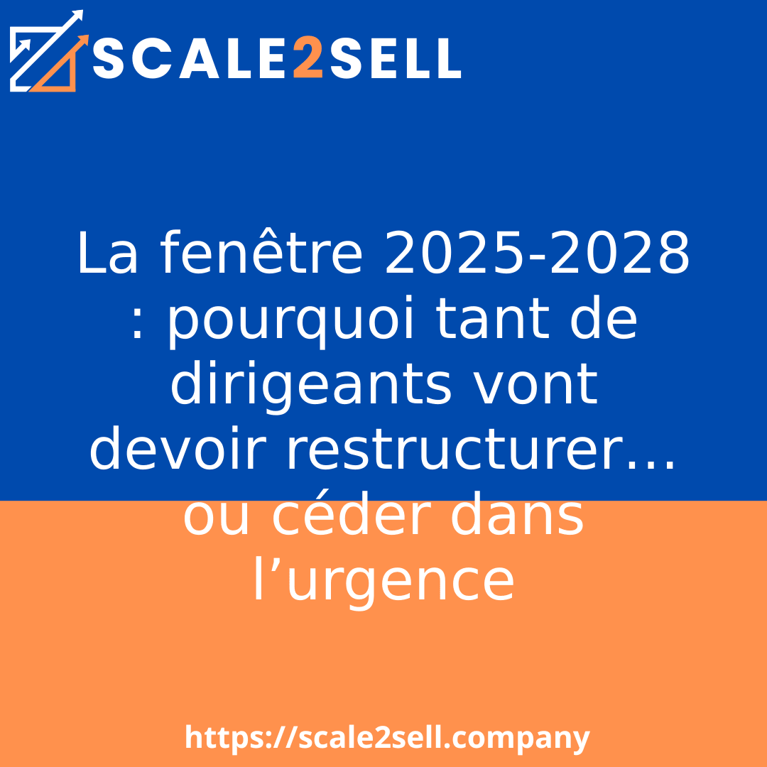 La fenêtre 2025‑2028 : pourquoi tant de dirigeants vont devoir restructurer… ou céder dans l’urgence episode artwork