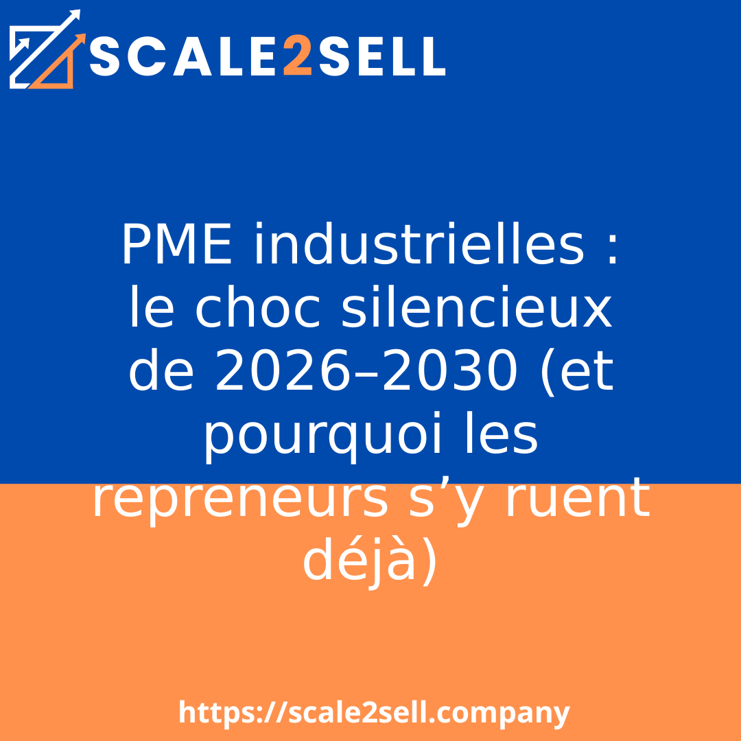 PME industrielles : le choc silencieux de 2026–2030 (et pourquoi les repreneurs s’y ruent déjà) episode artwork