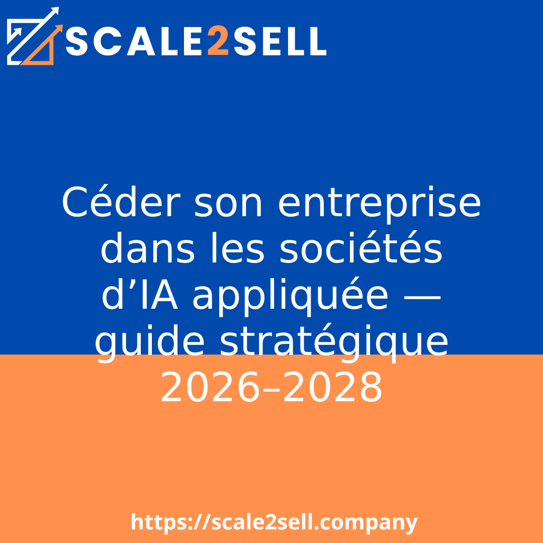 Céder son entreprise dans les sociétés d’IA appliquée — guide stratégique 2026–2028 episode artwork
