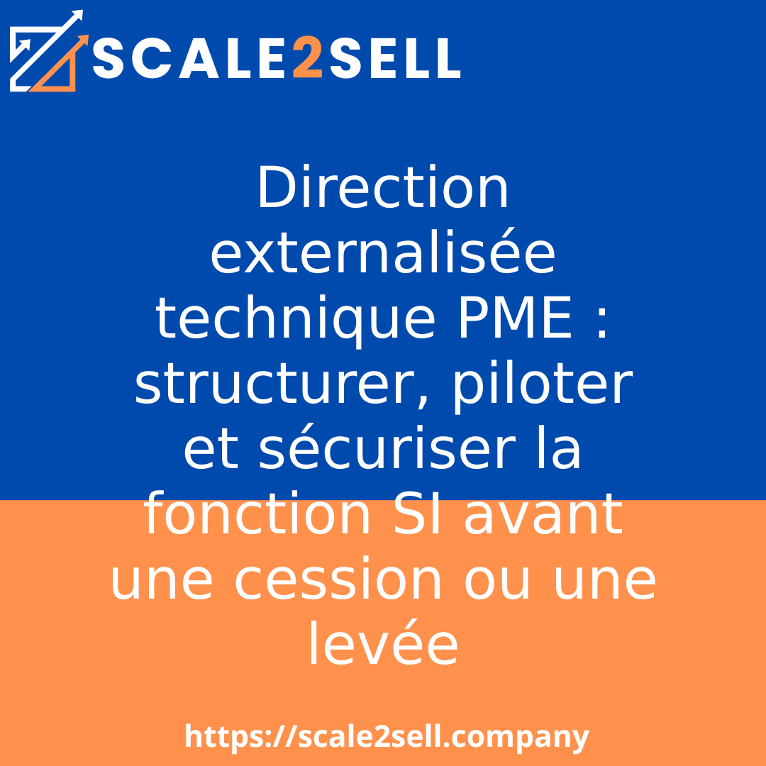 Direction externalisée technique PME : structurer, piloter et sécuriser la fonction SI avant une cession ou une levée episode artwork