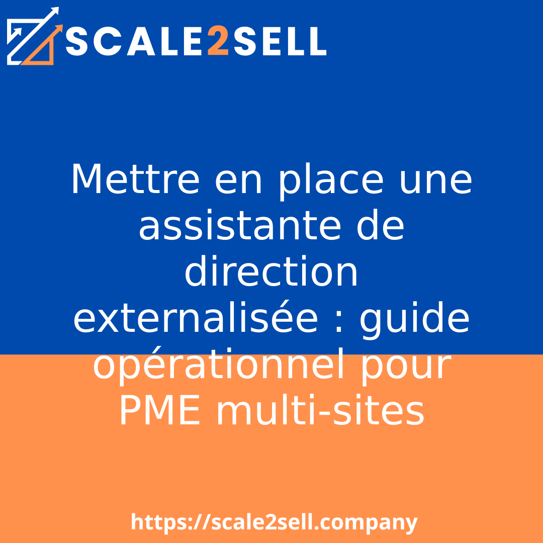 Mettre en place une assistante de direction externalisée : guide opérationnel pour PME multi-sites