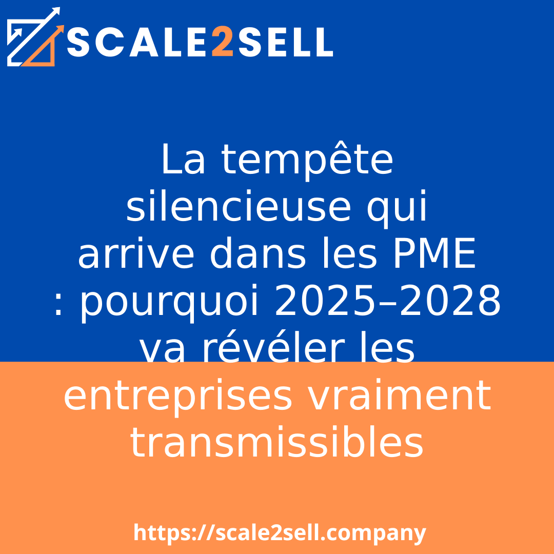 La tempête silencieuse qui arrive dans les PME : pourquoi 2025–2028 va révéler les entreprises vraiment transmissibles episode artwork