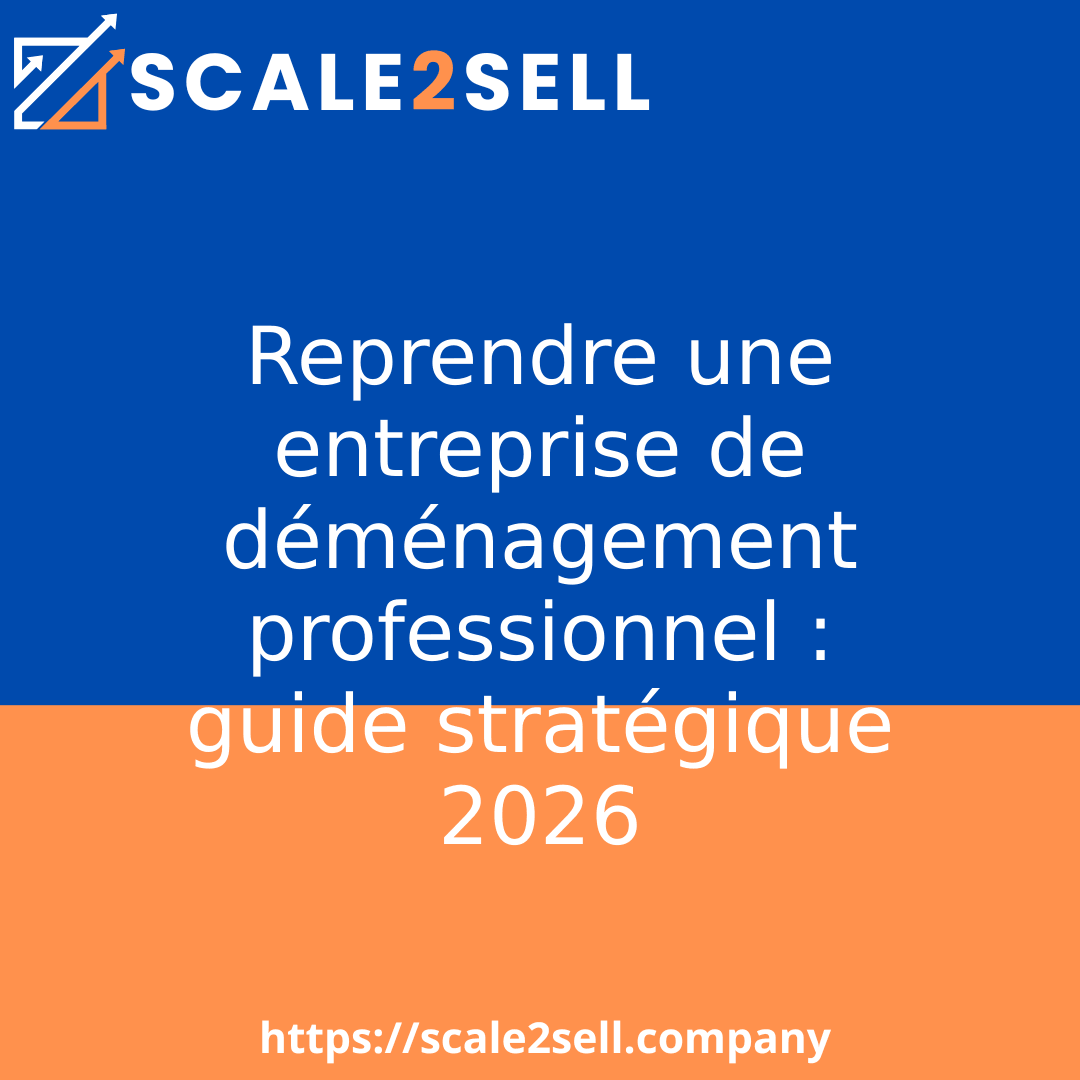Reprendre une entreprise de déménagement professionnel : guide stratégique 2026