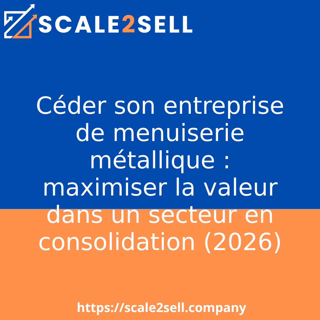Céder son entreprise de menuiserie métallique : maximiser la valeur dans un secteur en consolidation (2026)