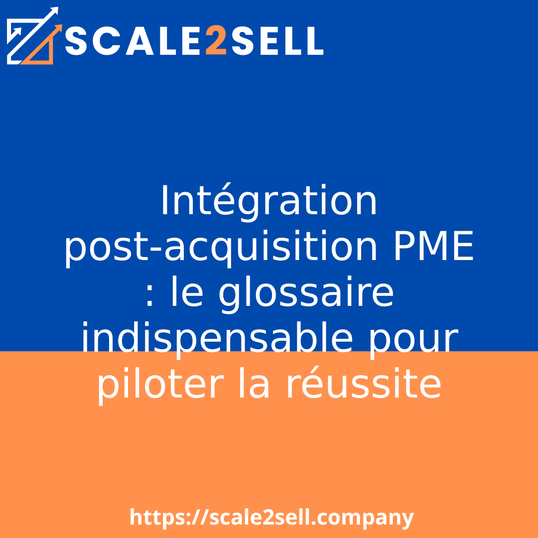 Intégration post-acquisition PME : le glossaire indispensable pour piloter la réussite