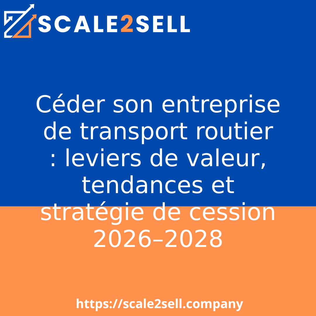 Céder son entreprise de transport routier : leviers de valeur, tendances et stratégie de cession 2026–2028 episode artwork
