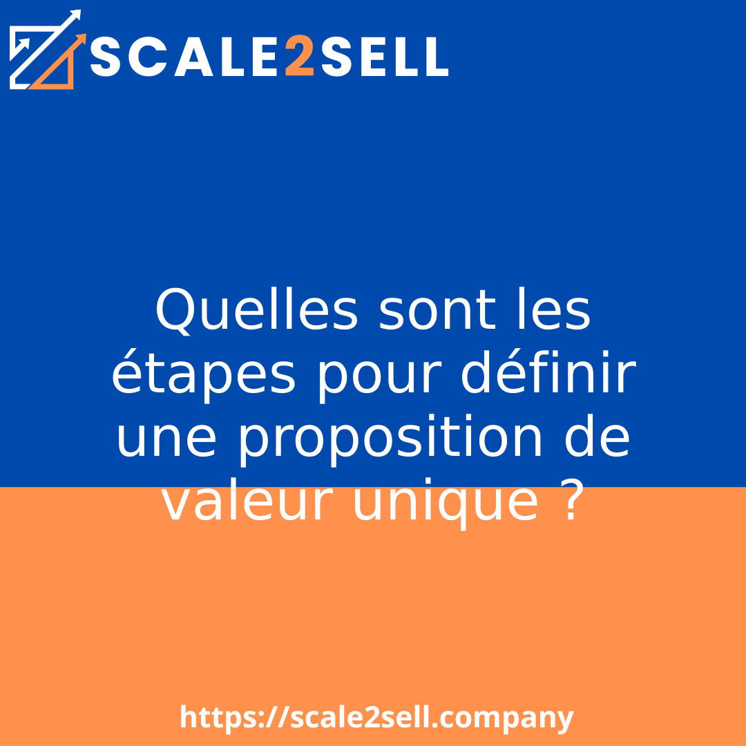 Quelles sont les étapes pour définir une proposition de valeur unique ?